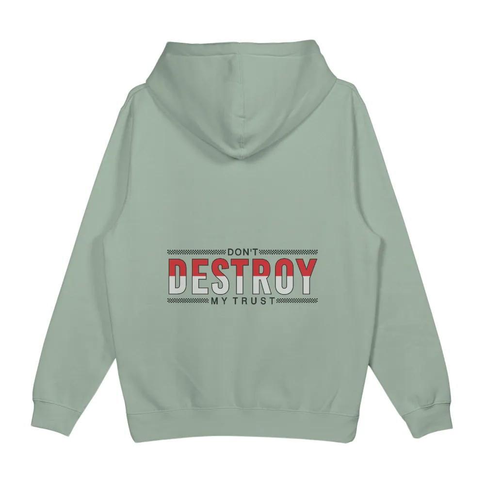 T-Shirts Design: Don't Destroy My Trust - Bold Typography|red sox trevor story shirt