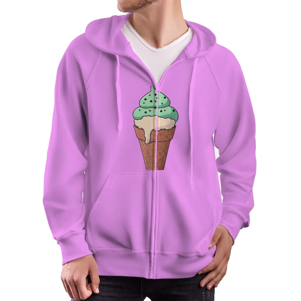 Graphic Tees: Whimsical Ice Cream Cone - Summer Memories|summer nights and ballpark lights shirt