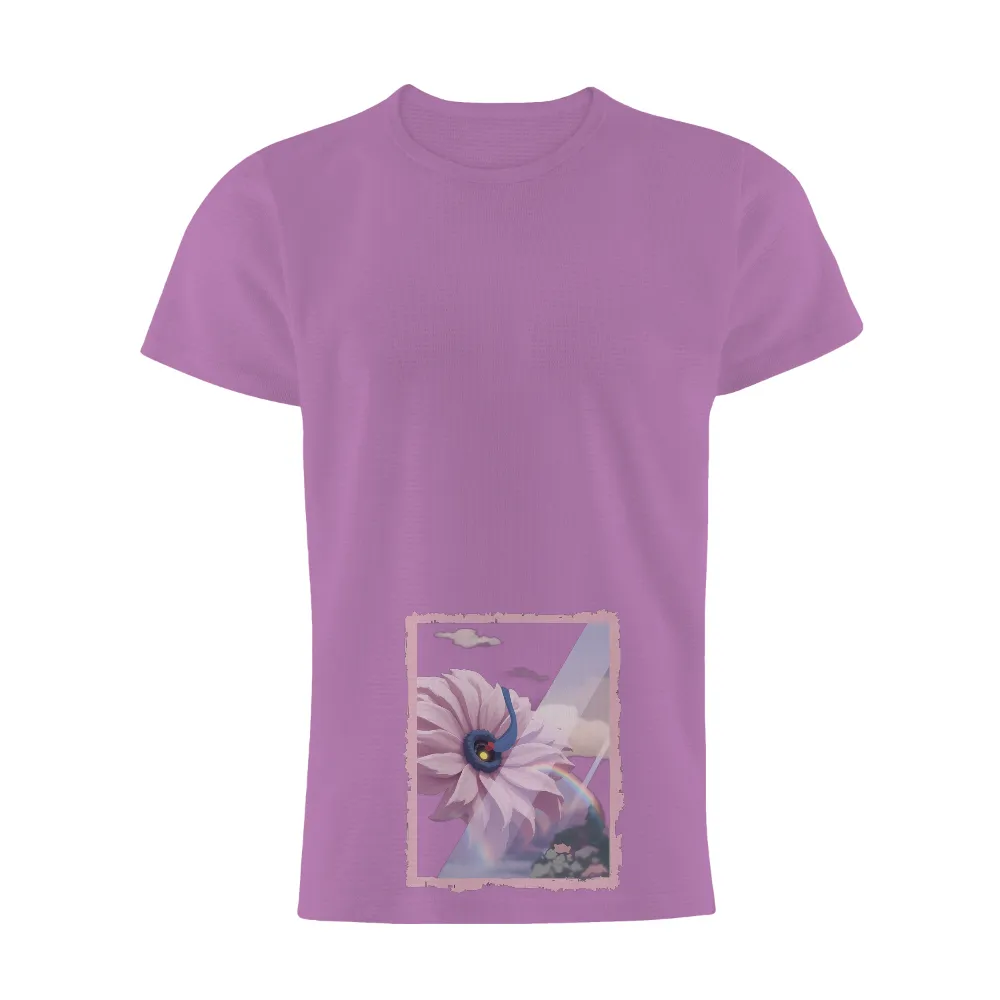 TShirt Design: Lumina Bloom - Magical Flower of Hope|rainbow bacon t shirt roblox