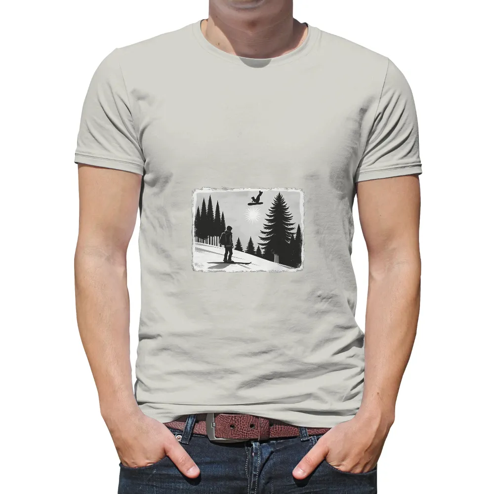 Snowboarding Adventure: T-Shirt Printing | Winter Sports, Freedom, Nature|winter full sleeve t shirt mens