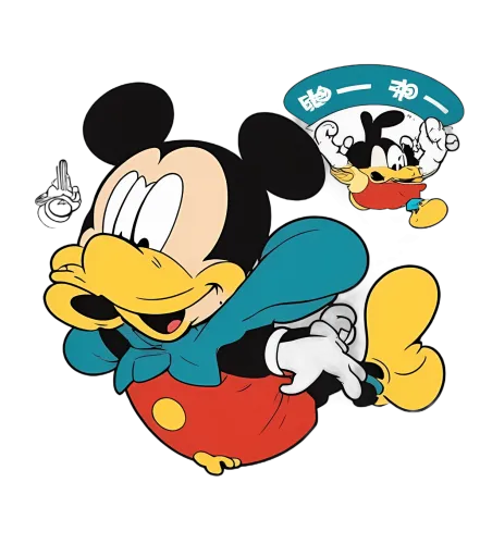 Unique Mickey Mouse Design with Duck Beak: A Playful Nostalgic Tribute