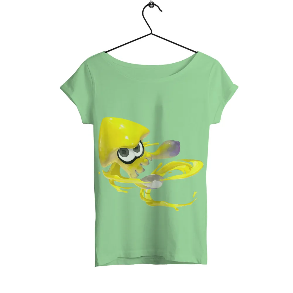 TShirt Design: Yellow Squid from Splatoon - Gaming, Energetic, Playful|pokemon splatoon shirts