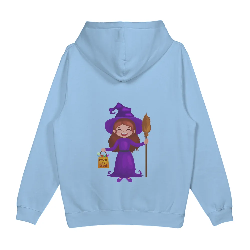 Tee Shirts Printed: Cheerful Witch in Purple Dress for Halloween|bleached halloween shirts dollar tree