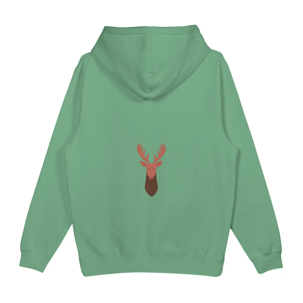 TShirt Printing: Minimalist Deer Head - Tranquility and Strength|bear with deer antlers t shirt