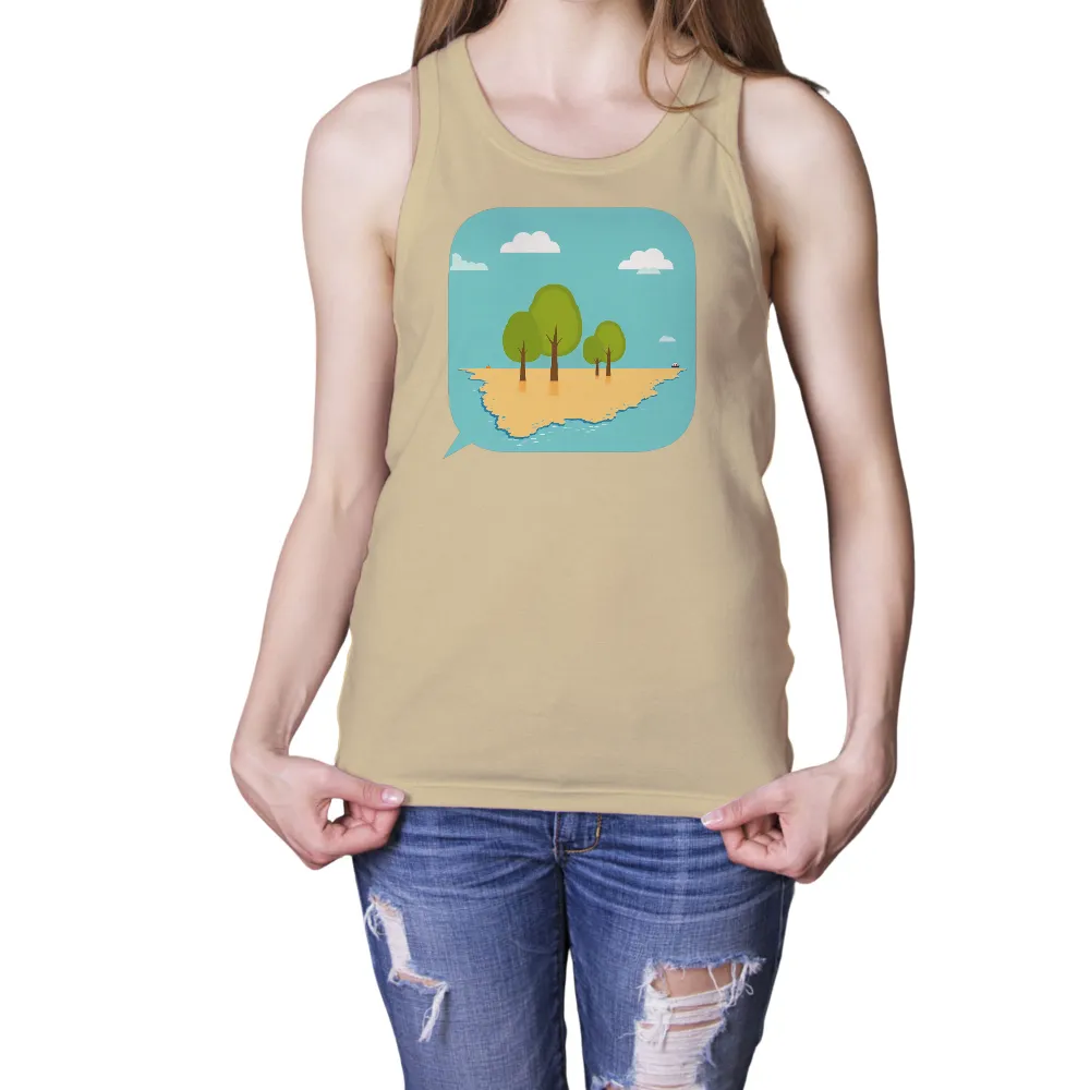 TShirt Design: Serene Island - Escape to Nature| Peaceful getaway