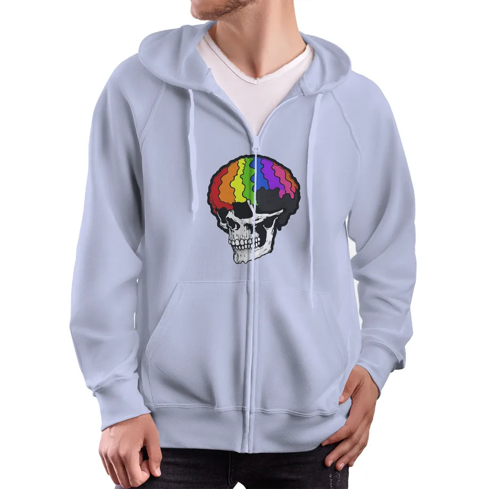 Customized Tee Shirts: Celebrate Life with a Rainbow Skull Design|rainbow soccer ball shirt