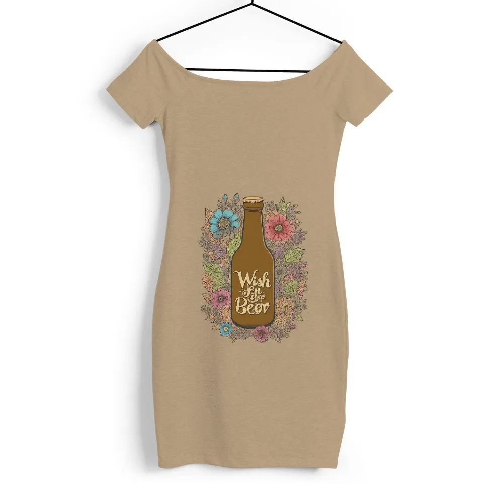 Custom T-Shirt Printing: Wish on the Beer - Vintage Floral Design|blood type mug root beer shirt