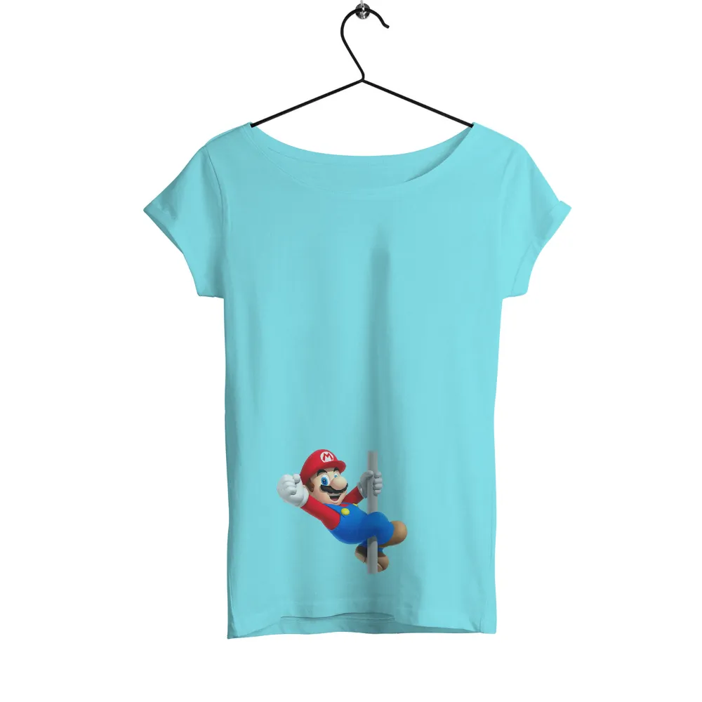 TShirt Design: Mario's Adventurous Slide Down the Pole|my perfect day video games t shirt