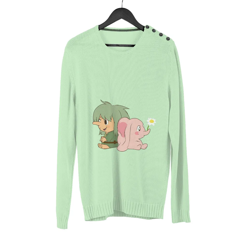 Customized Tee Shirts: Elara and Blossom - Anime Friendship Design|endor forest summer camp shirt