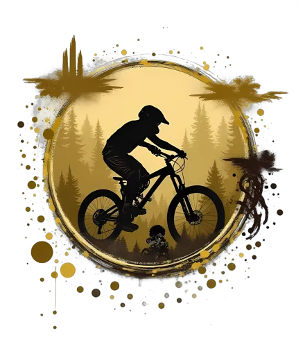 T-Shirts Custom: Mountain Biking Adventure Under the Full Moon