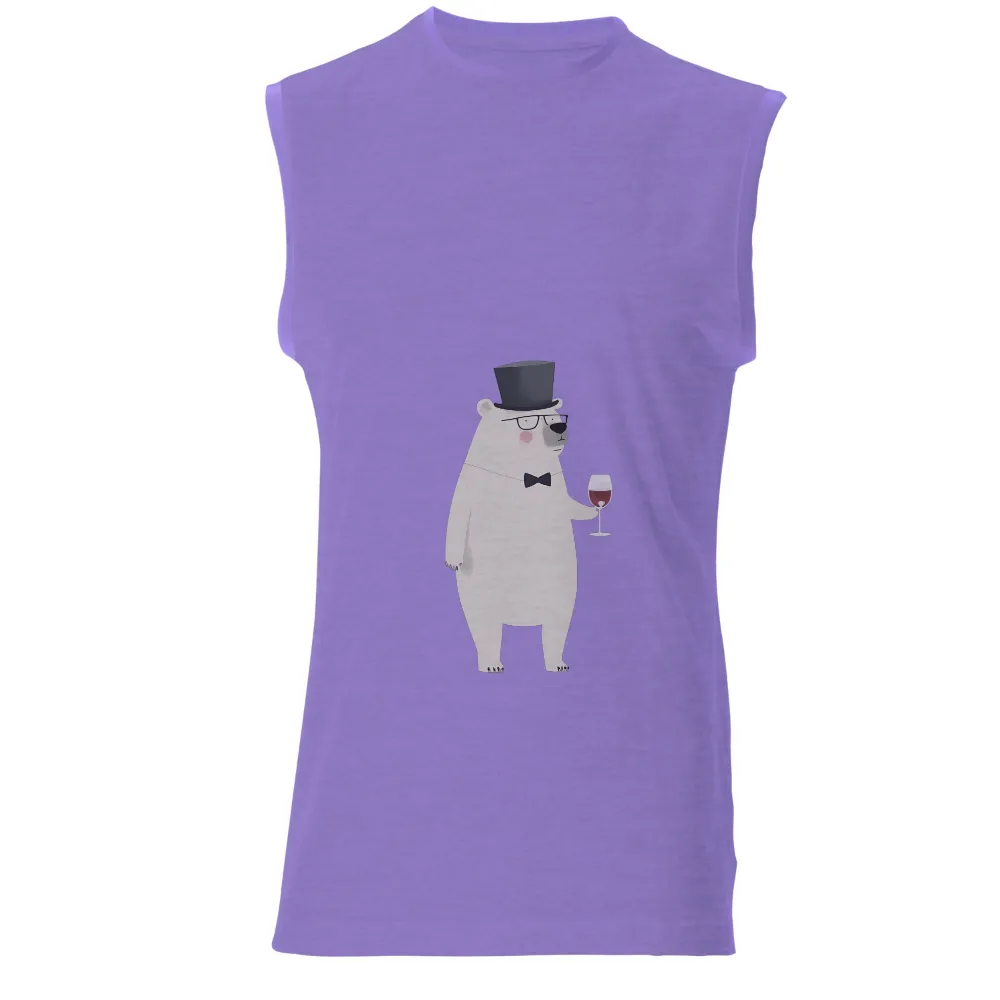 T-Shirts Design: Boris the Sophisticated Polar Bear|wine is my valentine shirt