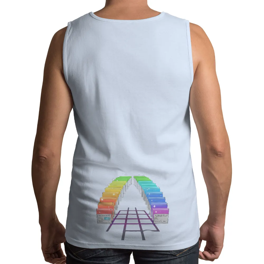 T-Shirts Pattern: Digital World Evolution|Rainbow gradient folders