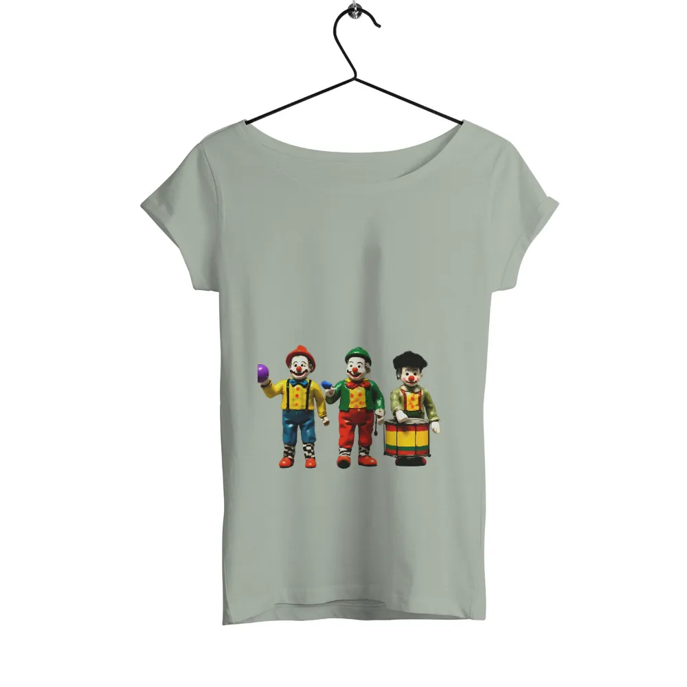 T-Shirts Design: Vintage Clown Trio - Fun and Unity|retro valentines shirt