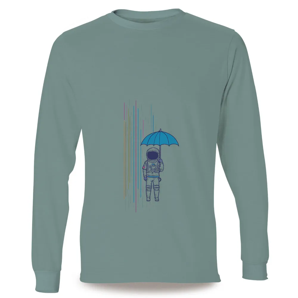 Customized Cyberpunk Retro Astronaut Design with Neon Umbrella|neon rugrats shirt