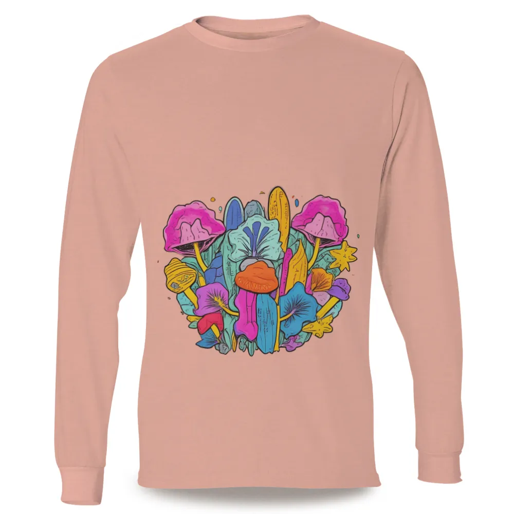 Graphic Tees: Surreal Garden of Whispers - Artistic Designs|billabong cosmic garden tee