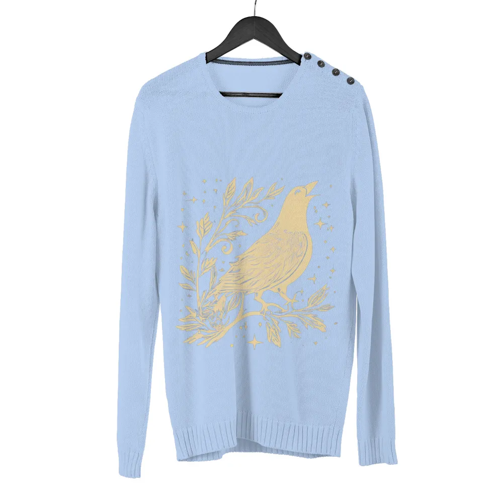 Shirts Graphic Tees: Golden Bird Under the Starry Sky|willson contreras field of dreams jersey