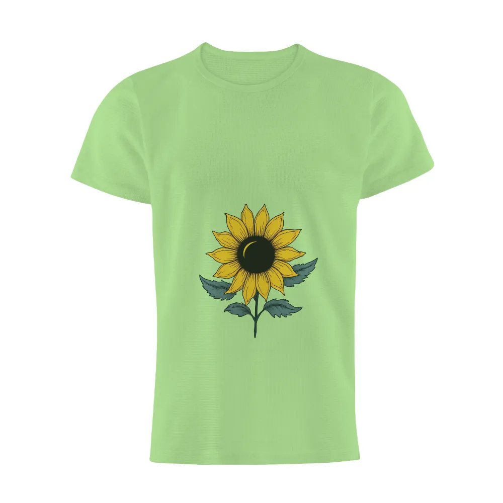 Tee Shirts Printed: Sunflower Crescent Moon - Artistic Nature Design|thechive busch light shirts