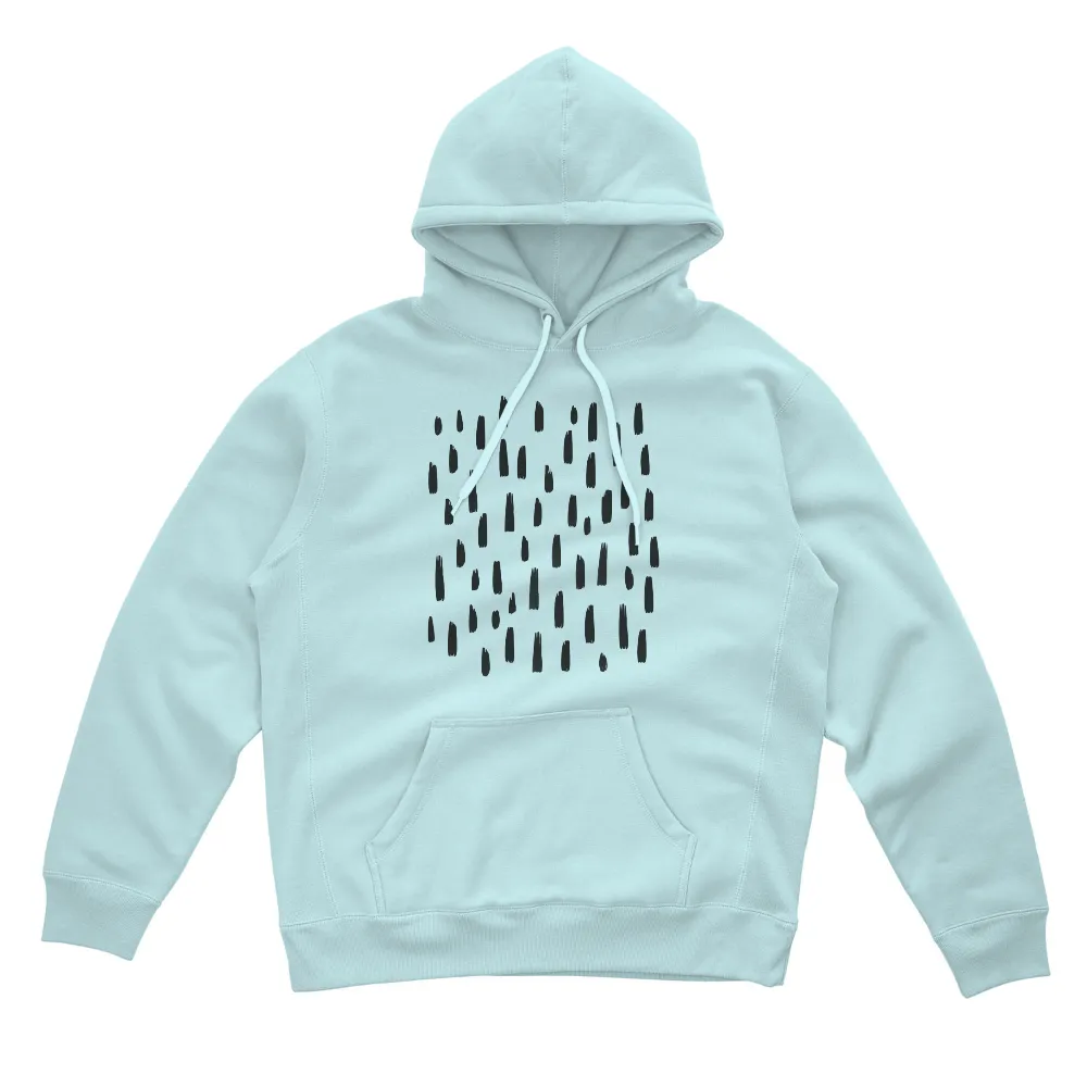 Custom T-Shirt Printing: Hand-Drawn Raindrops - Minimalist Art|i may look calm chicken shirt