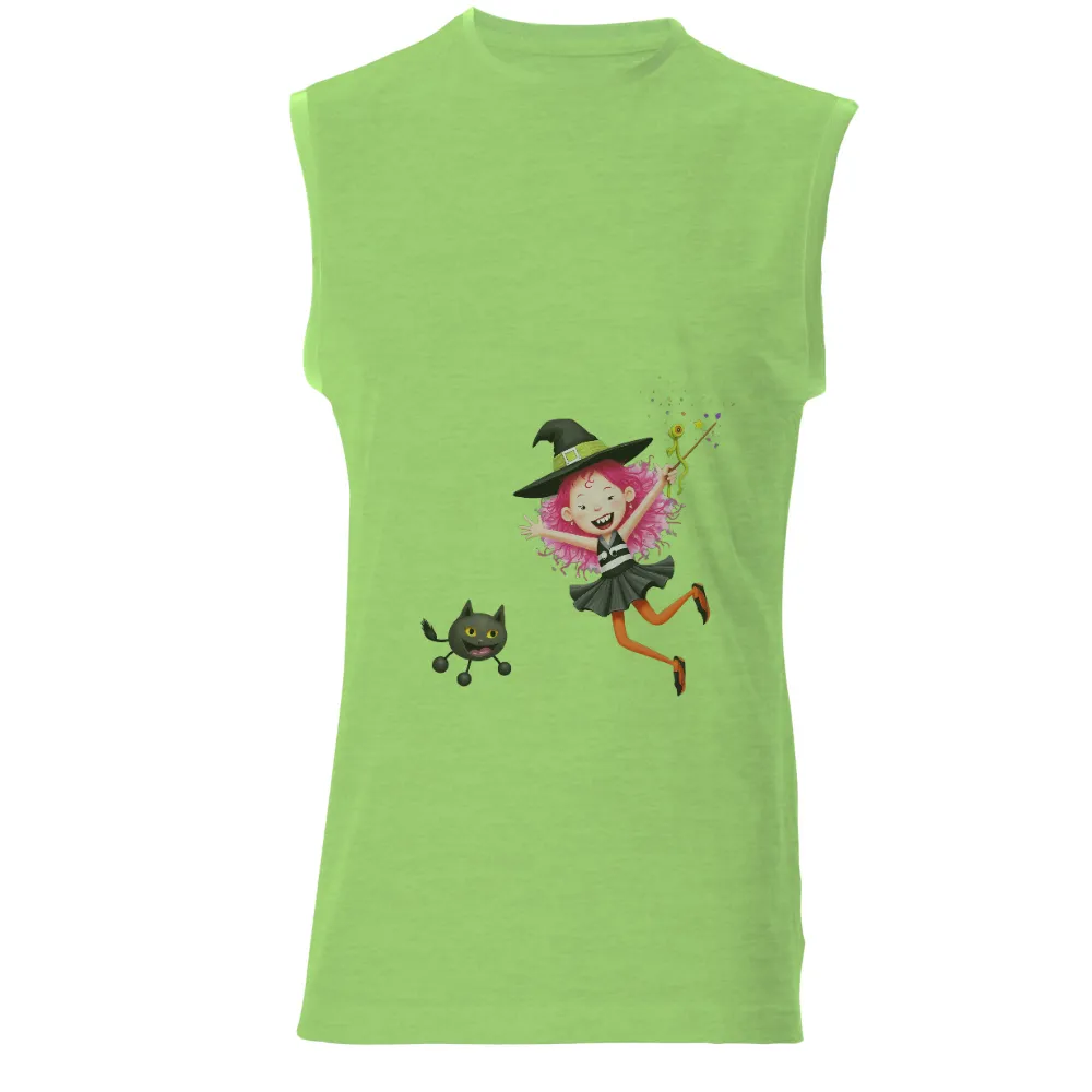 Custom Tee Shirts: Enchanted Witch | Halloween Magic & Joy| magic wand