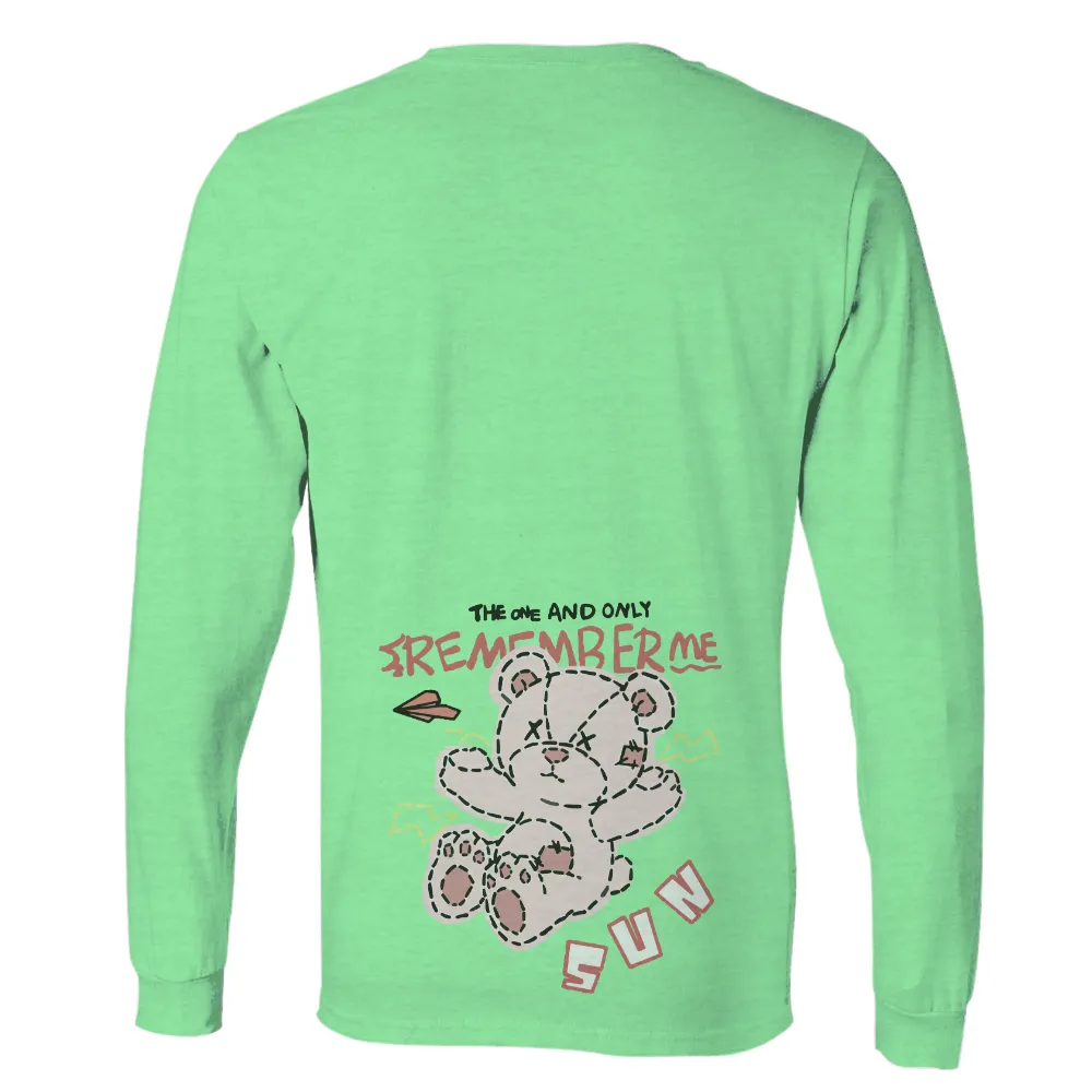 Shirts Graphic Tees: Remember Me - Nostalgic Teddy Bear Design|men's long sleeve sun protection swim shirts