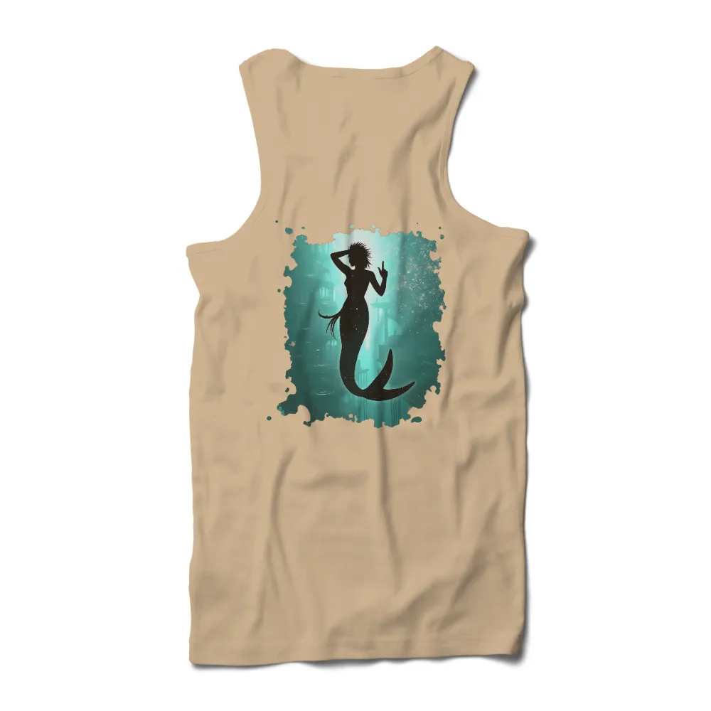 T-Shirts Pattern: Defiant Mermaid in Ancient Underwater City|strength and honor shirt