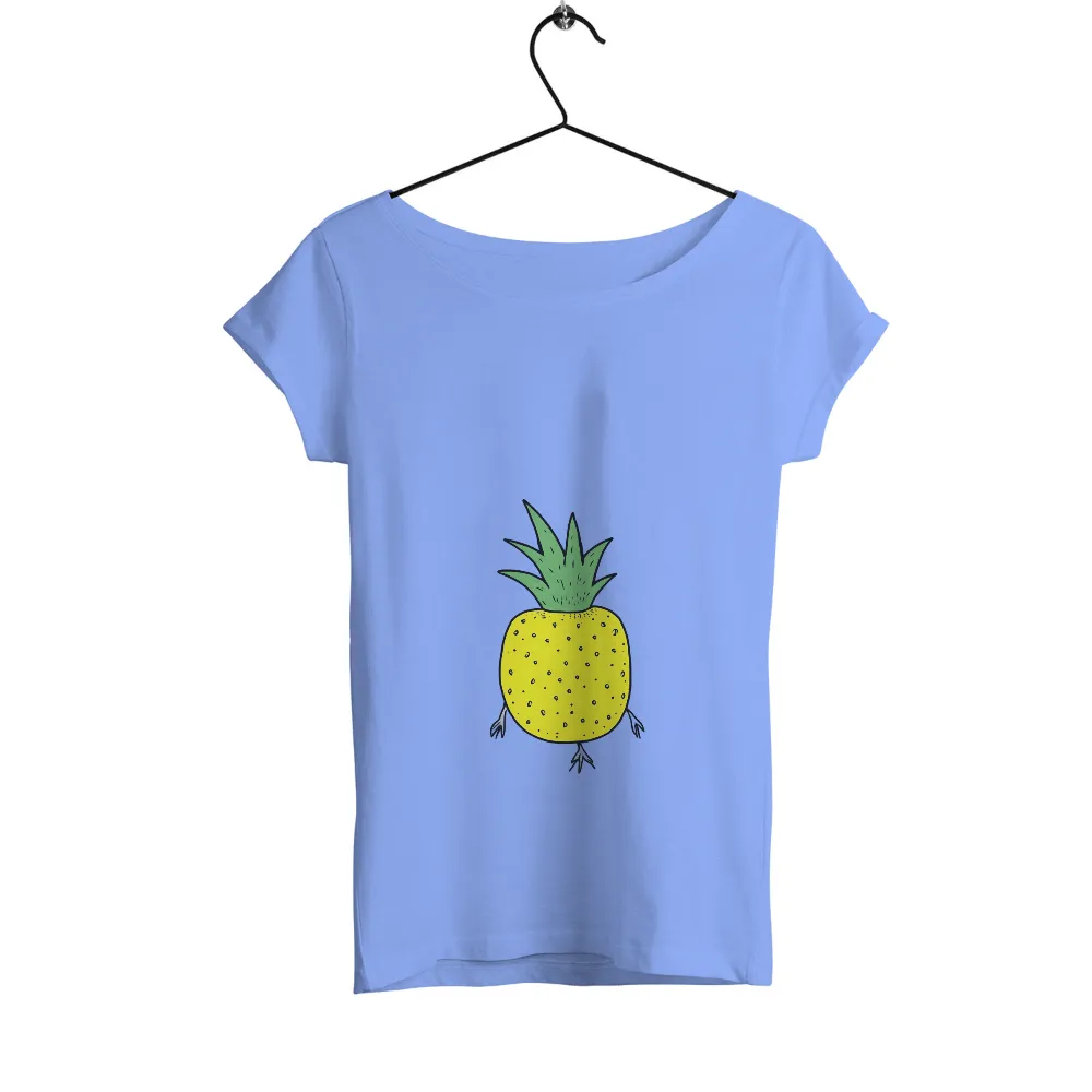 TShirt Printing: Piney the Pineapple - Fun and Happy Design|fruit of the loom lofteez tag