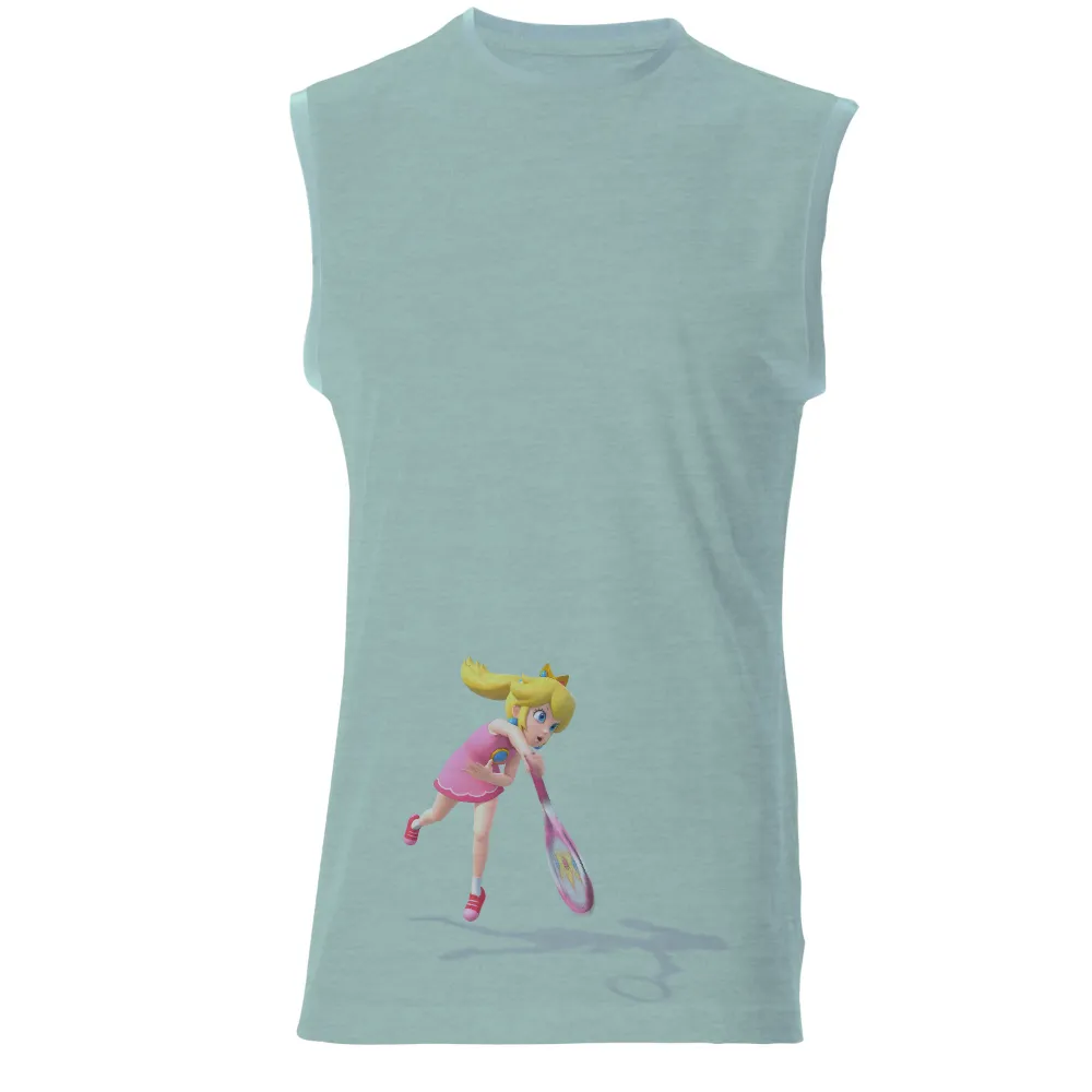 TShirt Printing: Princess Peach Tennis - Sports and Gaming Fusion|super mario father's day shirt