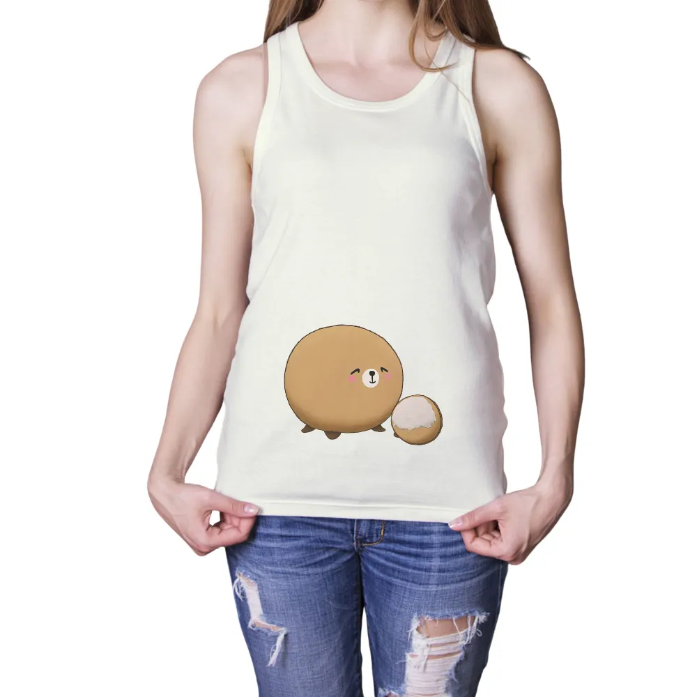 Shirts Graphic Tees: Mochi's Creamy Delight|simple shirt print design