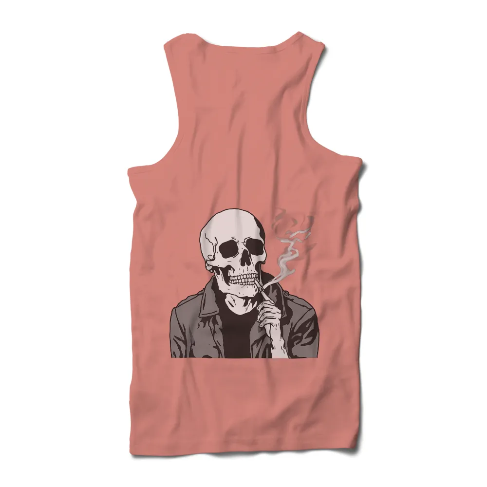 T-Shirts Pattern: Skull in Leather Jacket with Cigarette|bakugou in his skull shirt