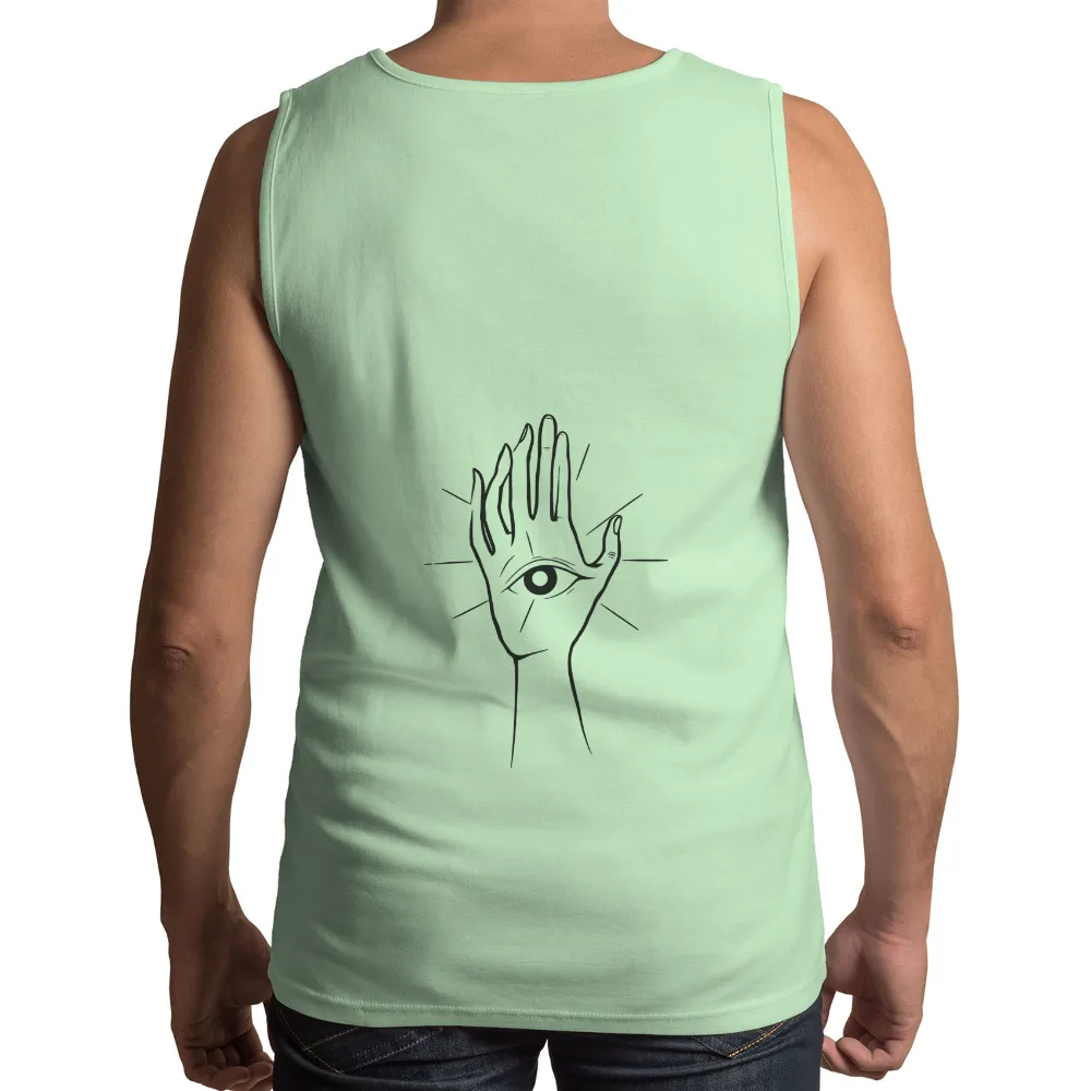 Karma Tee Shirt Printing: Hand and Eye Design|hand crochet cotton knit shirts