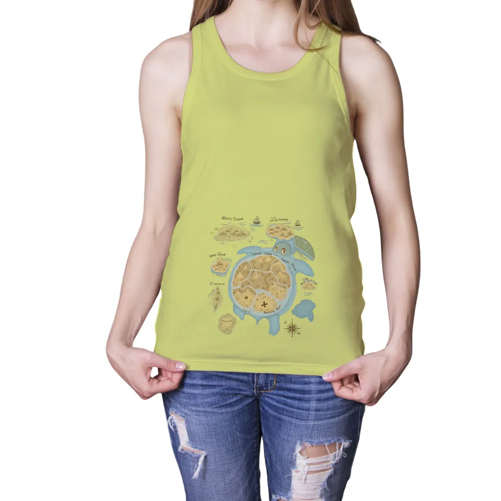 Tee Shirt Printing: Explore the Enchanted World of Turtle Island| diverse landscapes