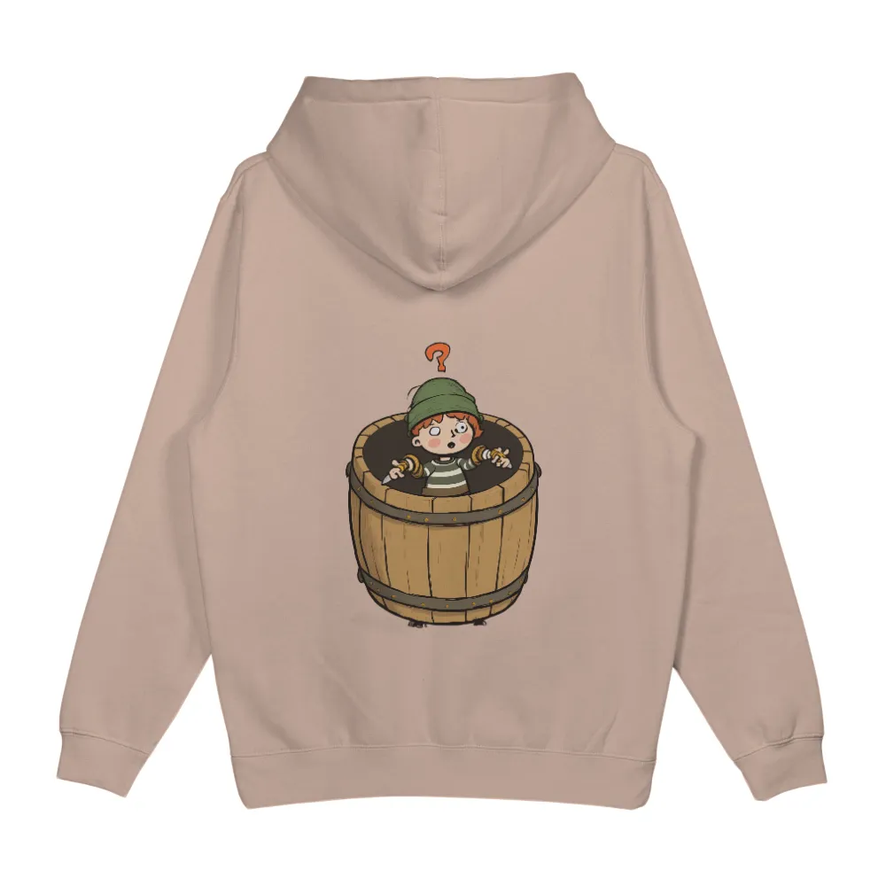 T-Shirt Printing: Finn's Adventure in a Wooden Barrel|long sleeve oversized cropped striped boyfriend shirt for wo