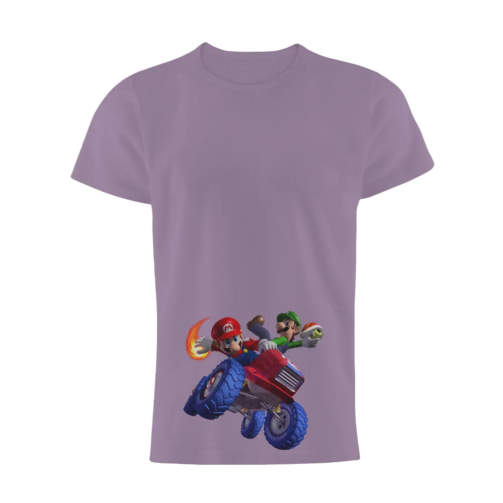 Tee Shirts Printed: Mario and Luigi Racing Adventure|super mario father's day shirt