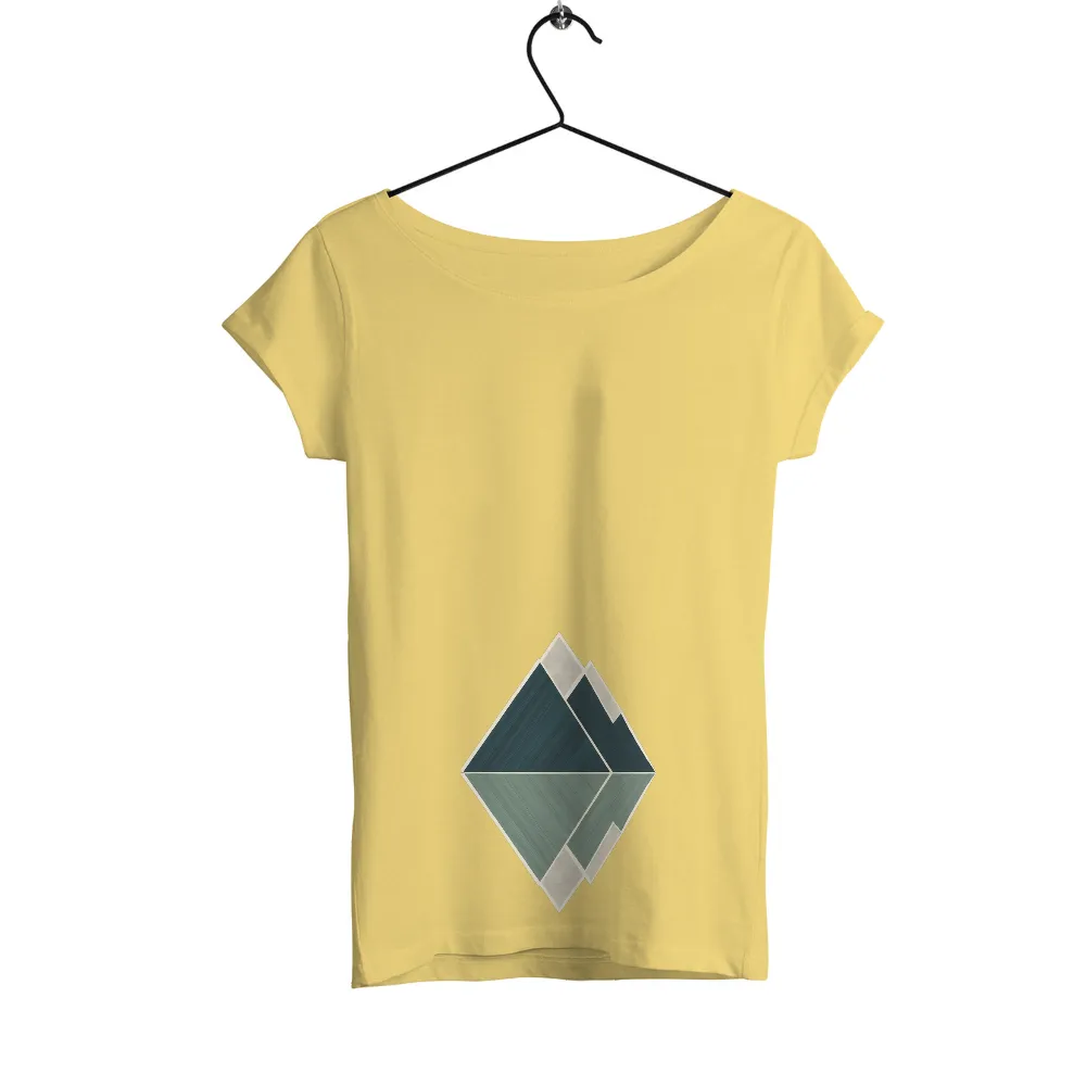 Custom Tee Shirts: Nature's Tranquility - Geometric Mountains and Waters|get money drink water shirt