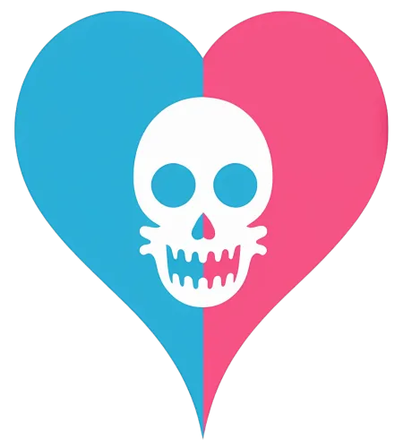 Custom Pop Culture Print: Heart & Skull Design - Celebrate Your Unique Identity