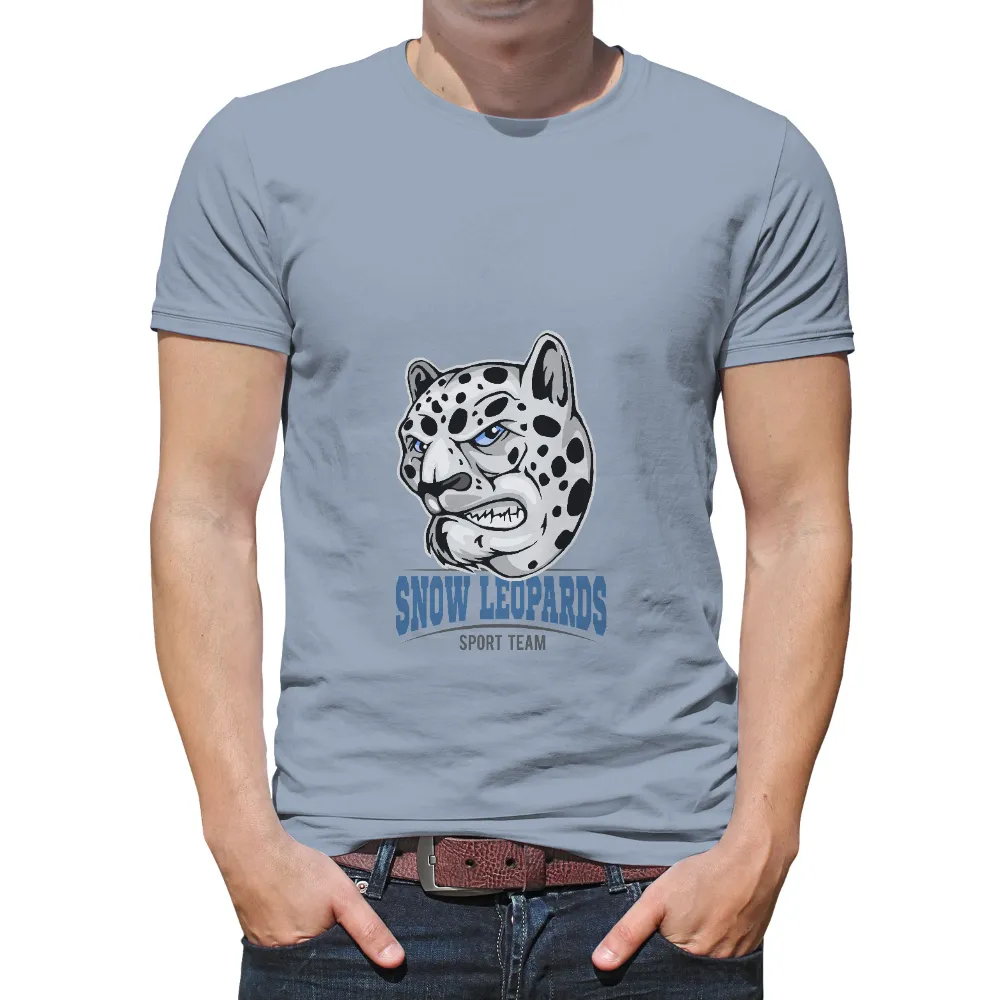 Tee Shirt Printing: Snow Leopard Sport Team Mascot|strength and honor t shirt