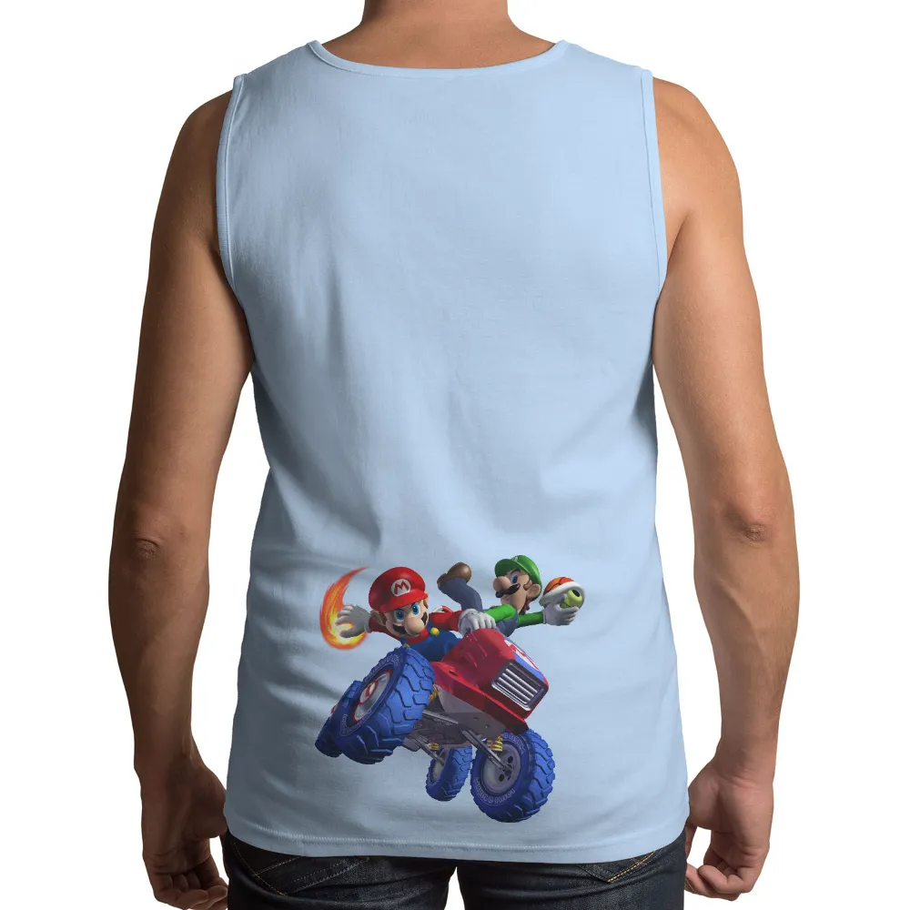 Tee Shirts Printed: Mario and Luigi Racing Adventure|super mario valentine shirt