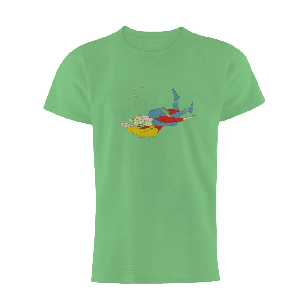 Customized Tee Shirts: Elara's Night Flight - Superhero, Stars, Peace|peace love camping shirt