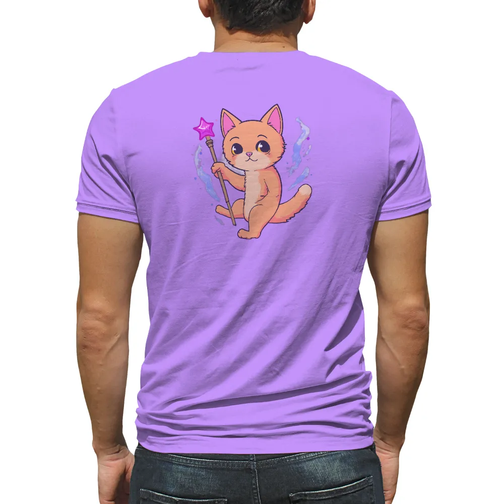 TShirt Design: Whiskers the Magical Cat with Wand|a lab karate cat t shirt