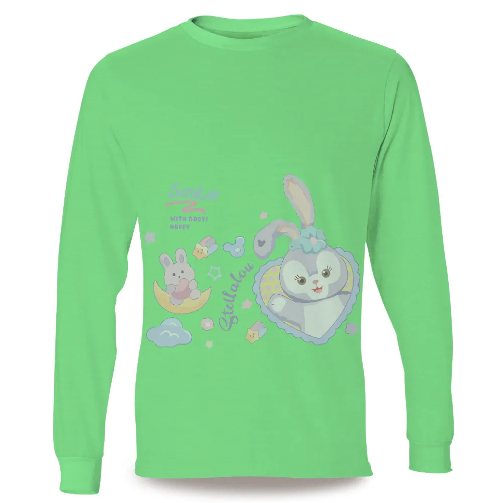 TShirt Printing: Smile with Bobbi & Bobby - Whimsical Bunny Design|bad bunny corona shirt