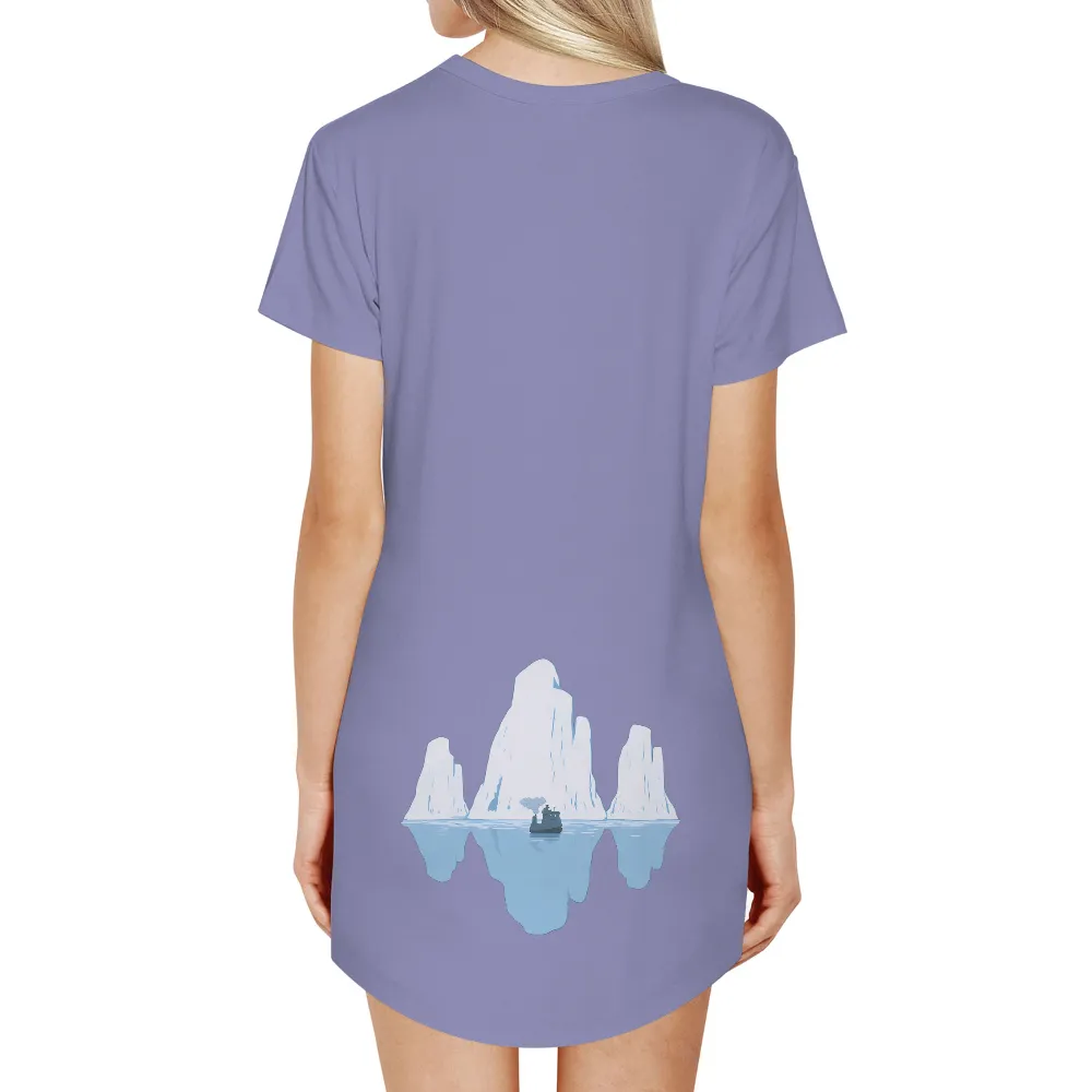 Tee Shirt Printing: Arctic Adventure with the Aurora Ship|adventure time star wars shirt