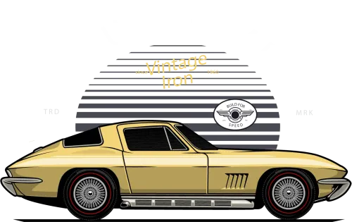 TShirt Printing: Muscle Car Vintage Iron - Built for Speed