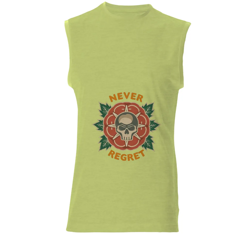 TShirt Printing: Never Regret - Skull and Rose Art Design|timeless art of seduction shirt