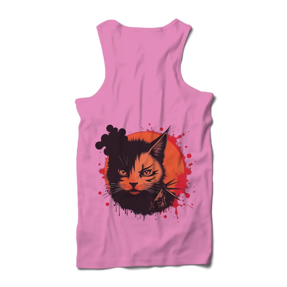 TShirt Printing: Fierce Cat Anime Art | Bold & Unique Design| Meticulously crafted details