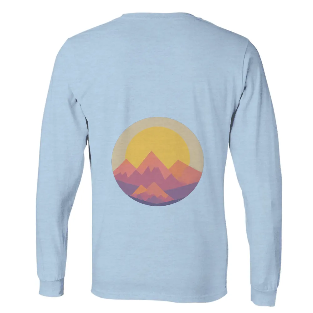 Customized Tee Shirts: Mountains of Hope - Geometric Sunset Design|hope graffiti