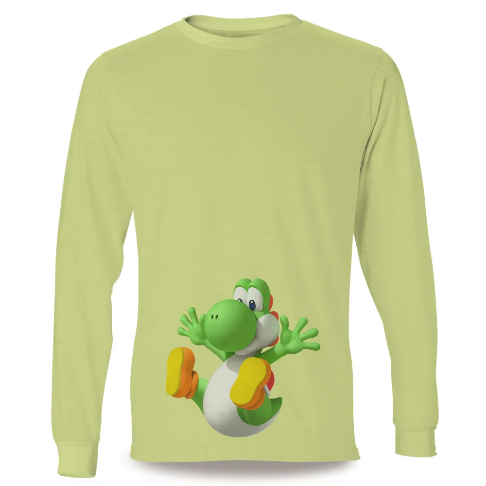 Shirts Graphic Tees: Yoshi - The Playful Gaming Companion|cute fiesta shirts