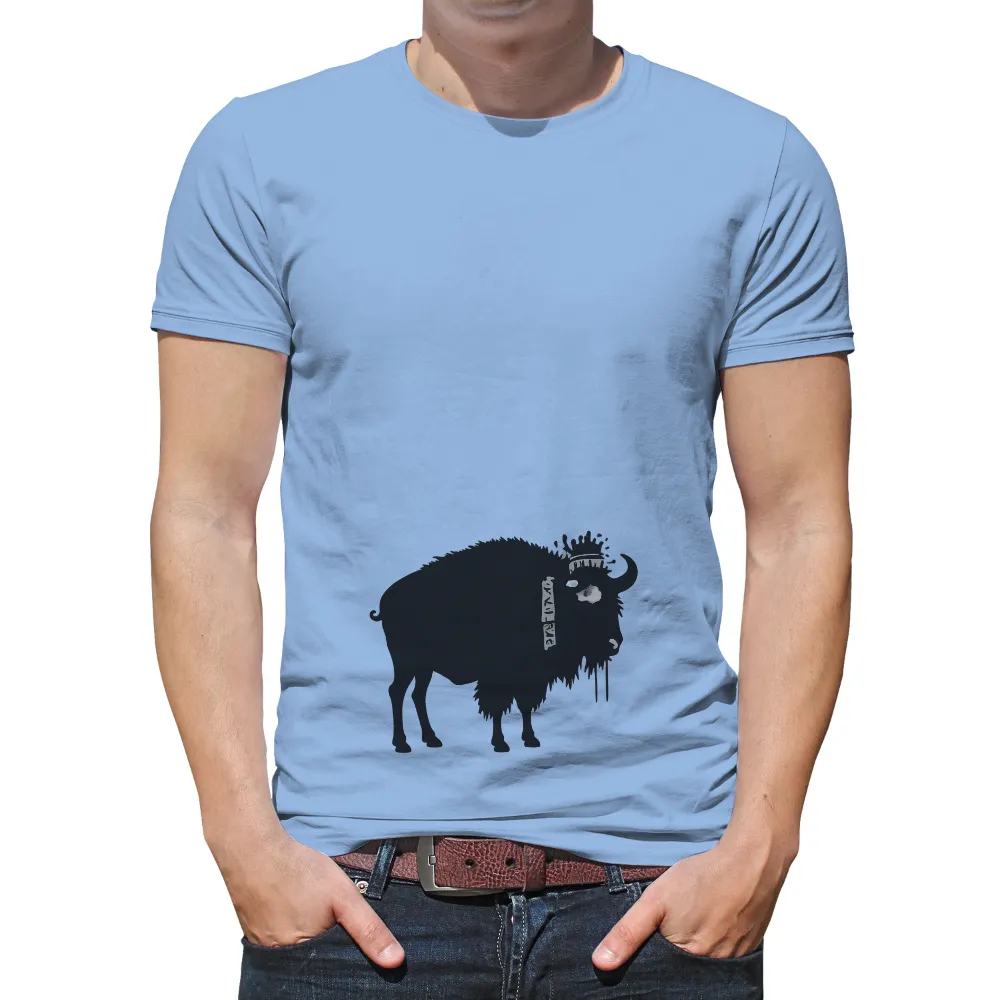 Customized Tee Shirts: Bison Guardian - Artistic Designs|strength camp t shirt