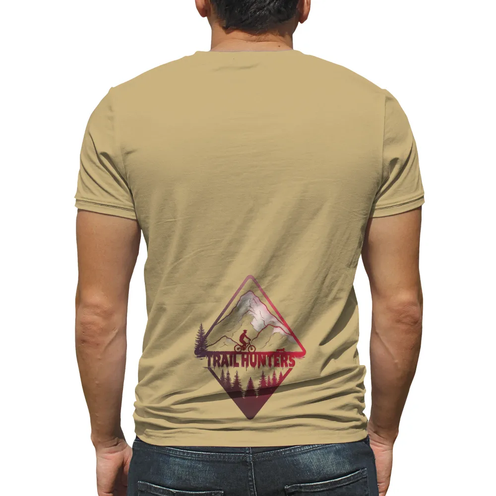 Custom Tee Shirts: Trailhunters - Adventure Awaits| mountain range