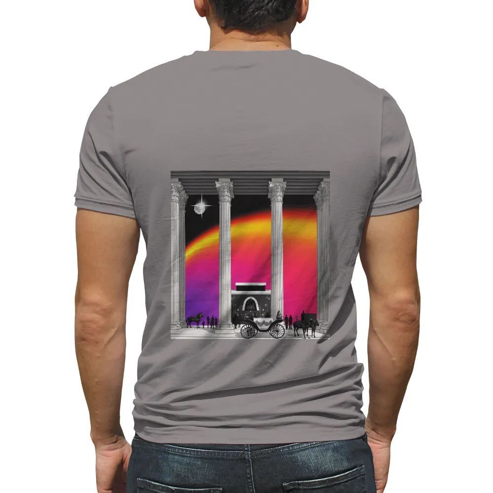 T-Shirts Custom: Ancient Temple in Modern Times| full moon