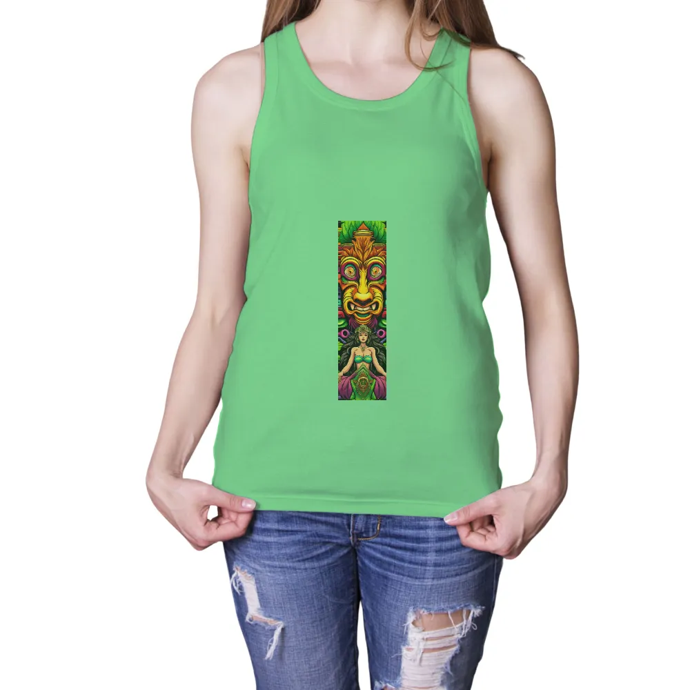 T-Shirts Custom: Embrace the Power of the Great Tiki with Artistic Designs| Powerful deity from ancient myths